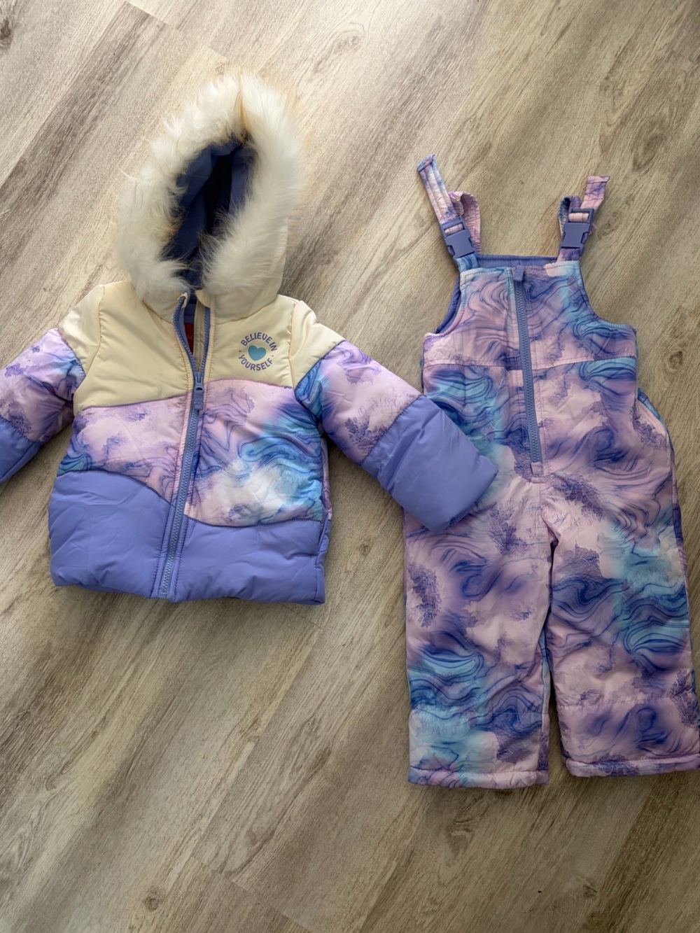 2T London Fog Snowsuit and Jacket with Fur-Trim Hood